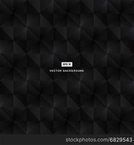 Abstract background modern luxury black and grey square pattern vector