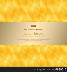 Abstract background modern luxury gold square pattern with label vector