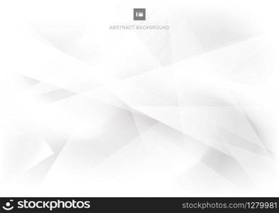 Abstract background modern white and gray geometric overlay layer. Vector illustration