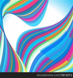Abstract background. Multi-colored waves