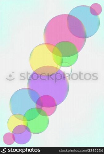 Abstract Background - Multicolor Bubbles on Light Background