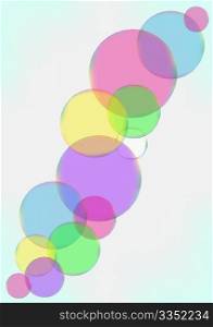 Abstract Background - Multicolor Bubbles on Light Background