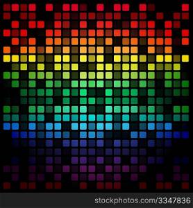 Abstract Background - Multicolor Cubes on Black Background