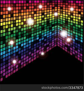 Abstract Background - Multicolor Cubes on Black Background