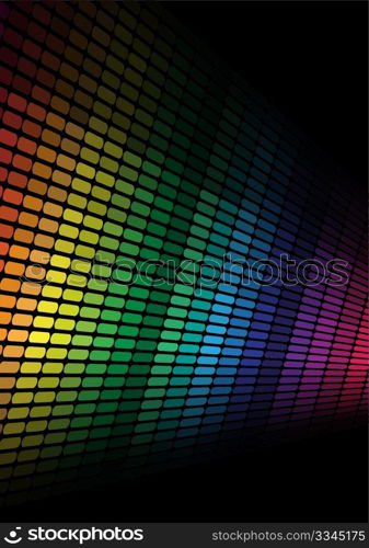 Abstract Background - Multicolor Equalizer on Black Background