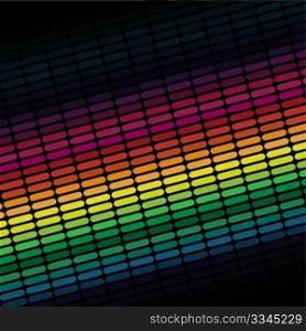 Abstract Background - Multicolor Equalizer on Black Background