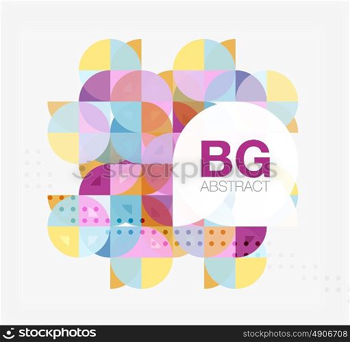 Abstract background of circle elements. Abstract background of circle elements. Vector template background for workflow layout, diagram, number options or web design