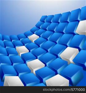 Abstract background of cubes in blue toned. Vector.. Abstract background of cubes in blue toned. Vector