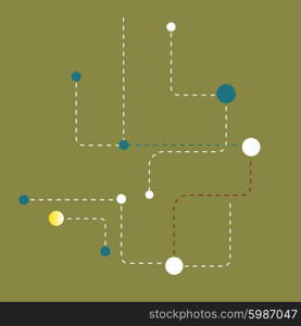 Abstract background of dotted lines and balls.. Abstract background of dotted lines and balls