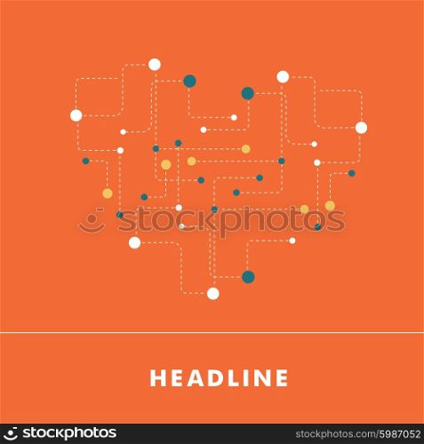 Abstract background of dotted lines and balls.. Abstract background of dotted lines and balls