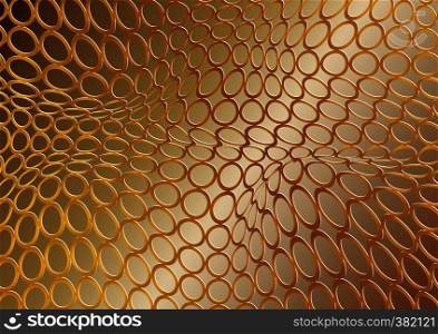 Abstract background of Golden rings on a gradient Golden background