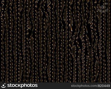 Abstract background of lines of different shapes and configurations in gold shades. Ideal for textiles, packaging, paper printing, simple backgrounds and textures.