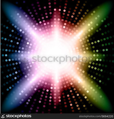 Abstract background of lots of glowing colourful lights