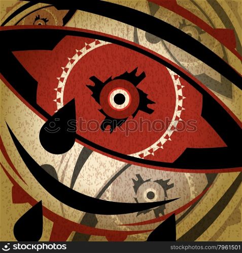 Abstract background of national pattern in the form of the eye vintage style