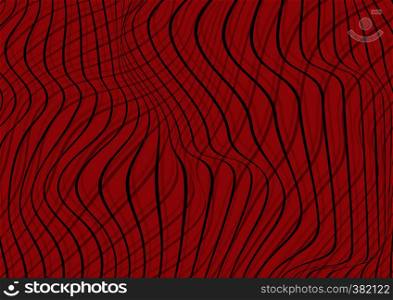 Abstract background of winding lines on a red background