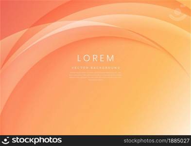 Abstract background orange gradient layer circles curve. You can use for banner, ad, poster, template, business presentation. Vector illustration