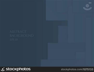 Abstract background paper layer desgin blue concept minimal poster. vector illustration