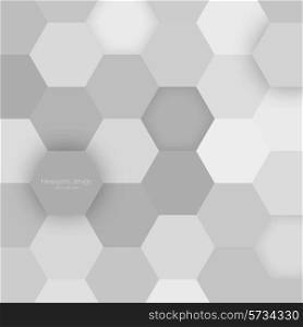 Abstract background pattern brochure infographic template with gray hexagons