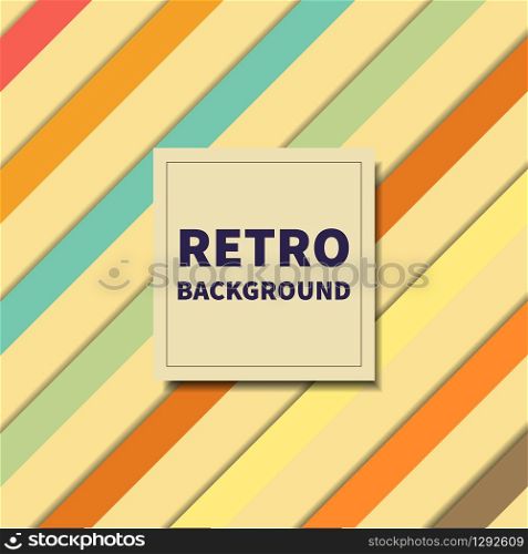 Abstract Background Pattern diagonal Vintage Retro Color Style Background with Space for Your Text. Vector illustration