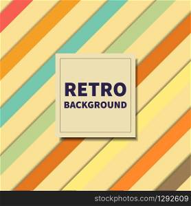 Abstract Background Pattern diagonal Vintage Retro Color Style Background with Space for Your Text. Vector illustration