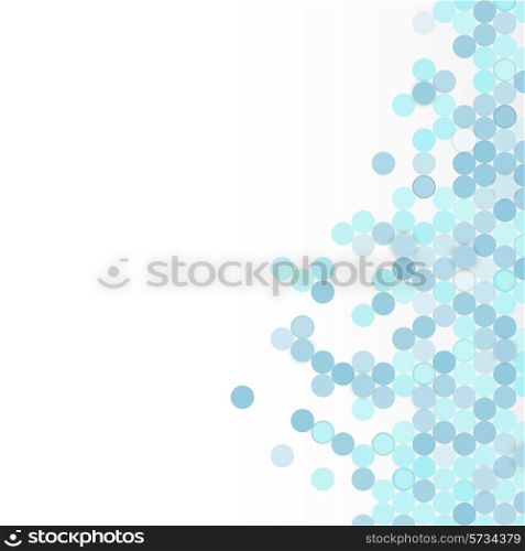 Abstract background pattern with down dots and circles in blue color