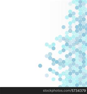 Abstract background pattern with down dots and circles in blue color