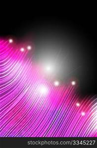 Abstract Background - Pink and Violet Glowing Fibers on Black