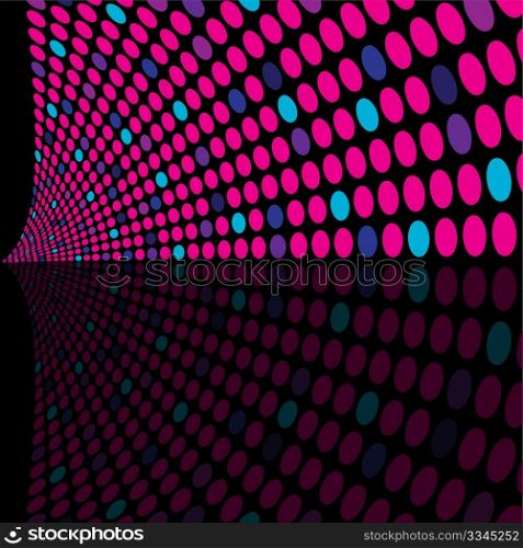 Abstract Background - Pink Dots on Black Background