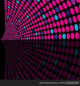 Abstract Background - Pink Dots on Black Background