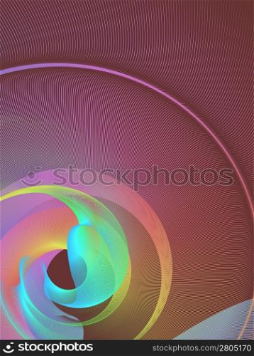 abstract background, rainbow swirl, stylized waves, place for text