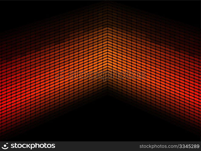 Abstract Background - Red / Orange Equalizer on Black Background