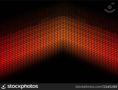Abstract Background - Red / Orange Equalizer on Black Background