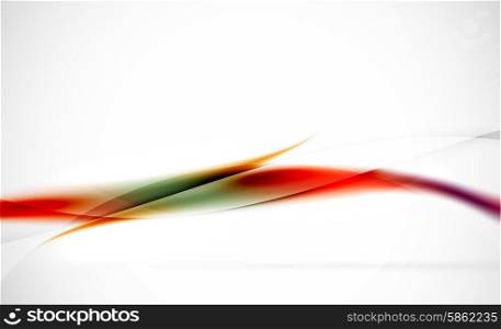 Abstract background. Red wavy blurred line with light and shadow effects. Abstract background. Red wavy blurred line with light and shadow effects in the air