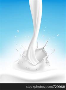 Abstract background ripple milk, vector illustration and design.