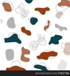 Abstract background seamless patterns. Doodle objects. Hand drawn different shapes. Abstract modern trendy vector illustration. Abstract Background seamless pattern, isolated. Vector illustration