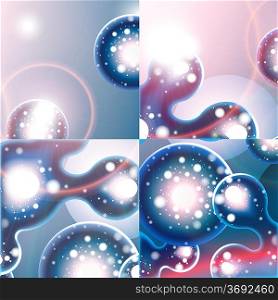 abstract background set blue 10 eps