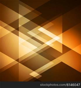 Abstract background shiny triangle. Abstract vector background shiny gold triangle pattern.