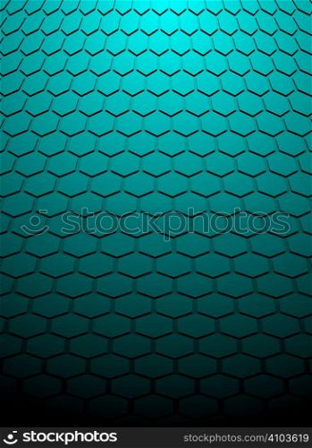 Abstract background showing hexagon shapes running into the distance