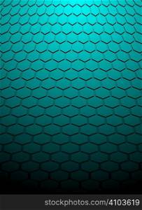 Abstract background showing hexagon shapes running into the distance