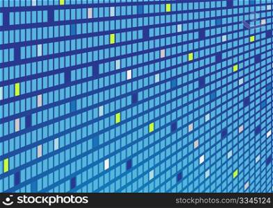 Abstract Background - Squares on Blue Gradient Background