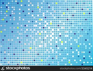Abstract Background - Squares on Blue Gradient Background