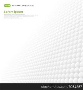 Abstract background stripe 3d circle pattern repeating gradient white and gray perspective. Vector illustration