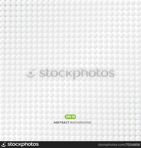 Abstract background stripe 3d circle pattern repeating gradient white and gray. Vector illustration