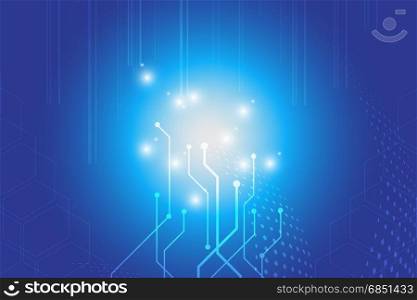 abstract background technology halftone dots blue vector design