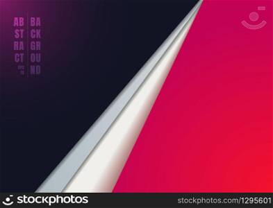 Abstract background template geometric triangle blue and red diagonal overlap with shadow. You can use for artwork design, cover brochure, poster, banner web, print ad, etc. Vector illustration