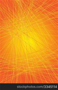 Abstract Background - Thin Lines in Shades of Yellow on Gradient Background