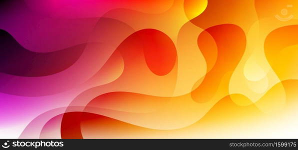 Abstract background trendy fluid vibrant color gradient shape dynamic with lighting effect. Vector illustration