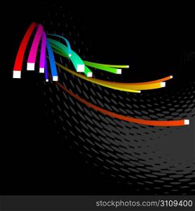abstract background, vector, colorful 3d stripes