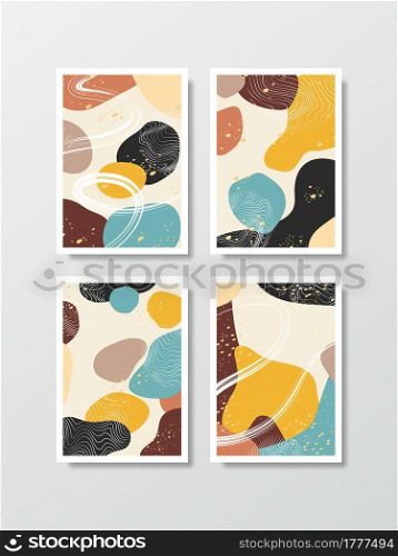 Abstract background vector in art style arranged as a set.