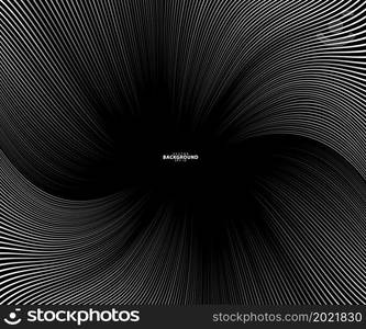 Abstract background, vector template for your ideas, monochromatic lines texture, waved lines texture